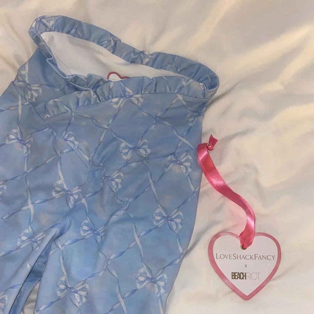 LoveShackFancy Light Blue Floral Leggings